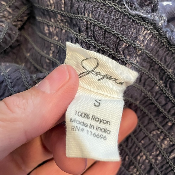 Japna Clothing Strapless Flair Leg Blue Bohemian Hippie Romper Womens Size Small - Picture 9 of 9